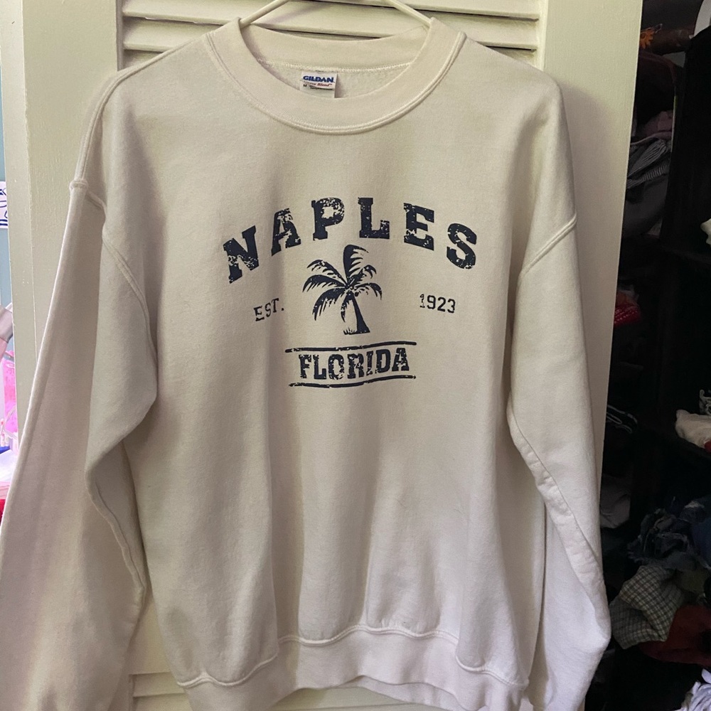 Naples Florida White Crew Neck